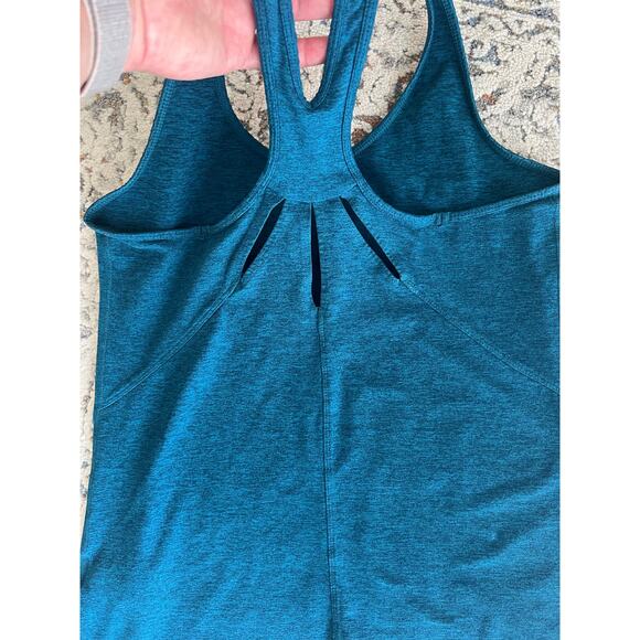 Patagonia Fleur Racerback Activewear Yoga Tank Top Size Medium Teal - Picture 4 of 11
